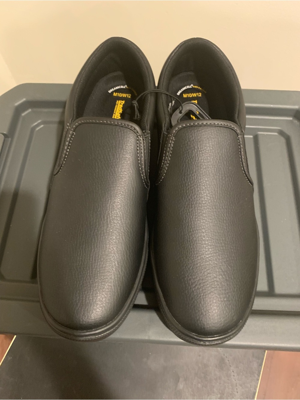 New Women's Black Slip-On Comfort Loafers. Size 12